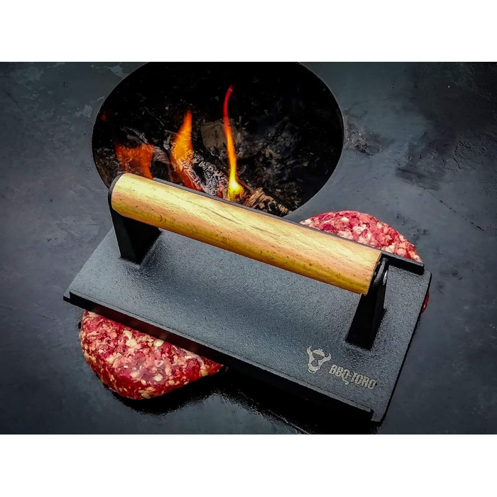 Пресс для бургеров с деревянной ручкой 21 x 11 см BBQ-Toro