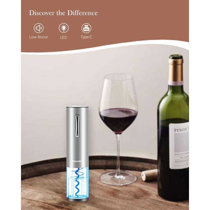Електричний штопор для вина WIWONEY
