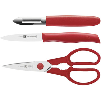 Набір ножів 3 предмети червоний Twin Grip Zwilling