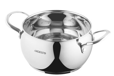 ARDESTO Gemini Pan, стеклянная крышка, 3,0 л, нержавеющая сталь