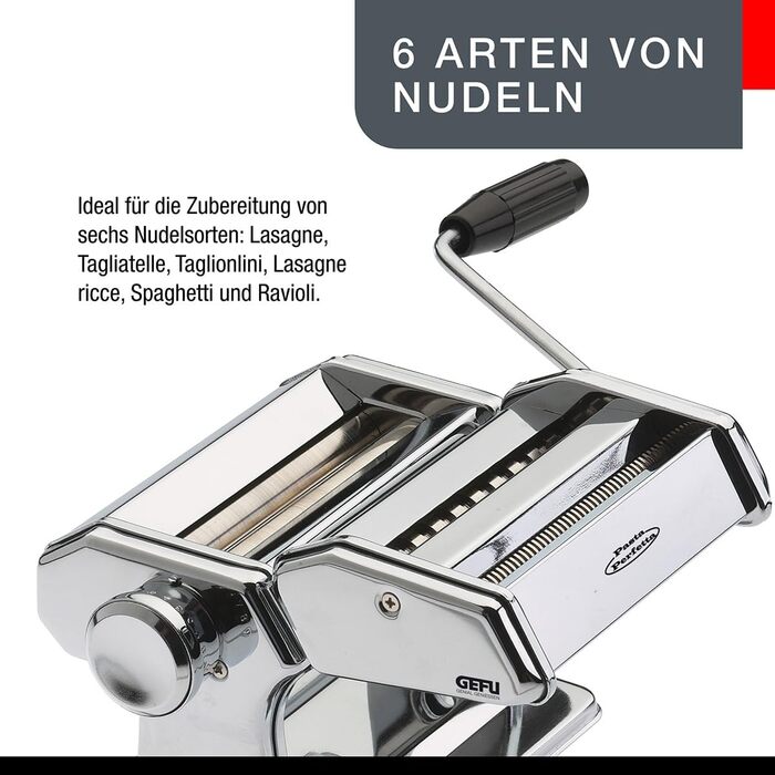 Машина для пасти Pasta Perfetta de Luxe з 3 насадками Gefu