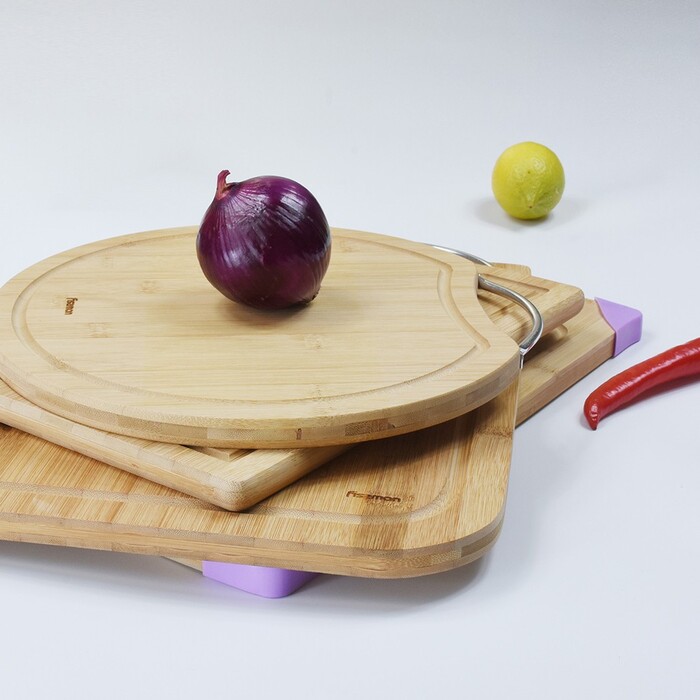 Обробна дошка для мяса, овочів і фруктів Fissman 40x28x1,5 см (8772)