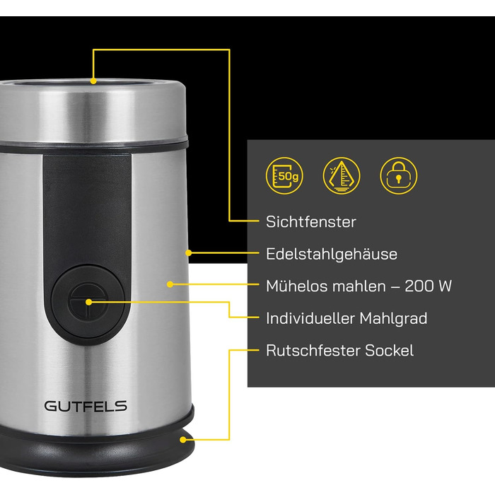 Кофемолка 200 Вт GUTFELS