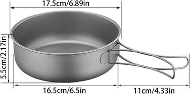 Туристическая сковорода из чистого титана 1,2л Generisch