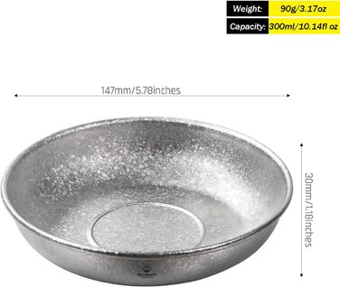 Серебряные лоханки для кемпинга 300 мл SILVERANT