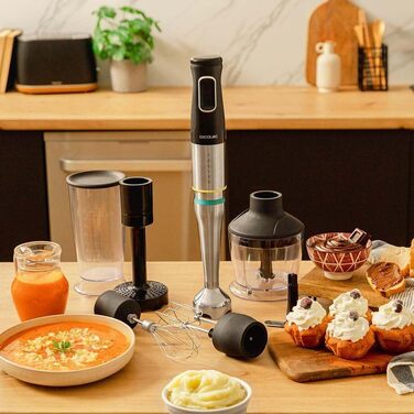 Ручний блендер 1500 Вт Katana із аксесуарами, набір 6 предметів Cecotec