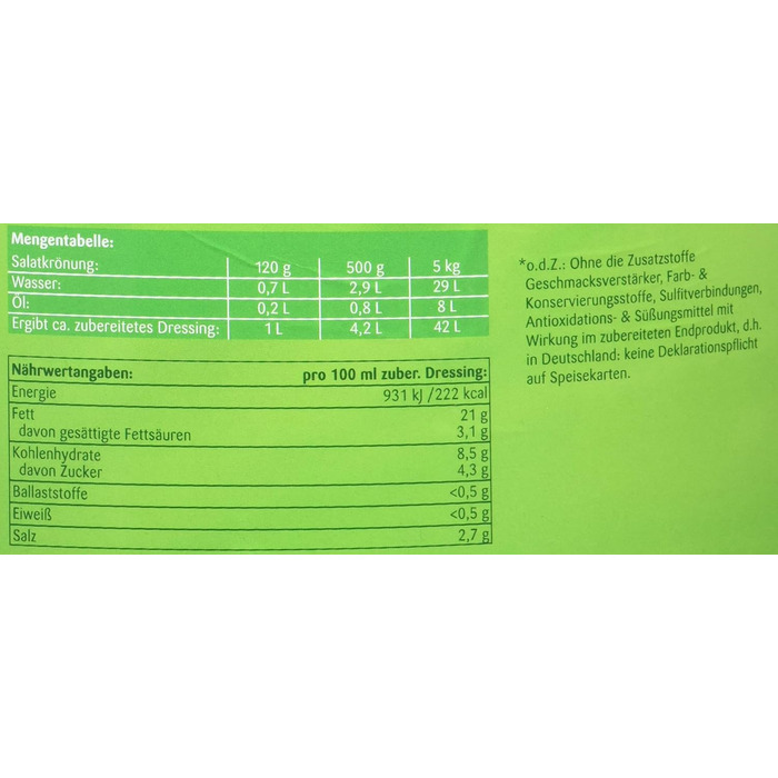 Заправка для салату Knorr Art (Легко готується, універсальна заправка для салату) 1 упаковка (1 x 1 кг) (Бальзамічний оцет, 5 кг (1 упаковка))