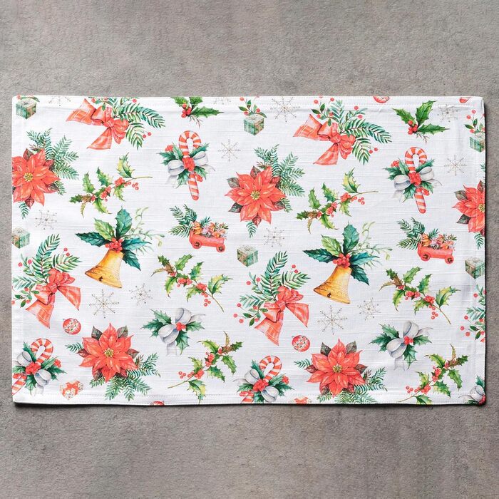 Бавовняні килимки для серветок, набір з 4 шт. , декоративні килимки для серветок, пасхальні килимки, що миються, для свят, вечерь, весни, літа (33 см x 48 см) (02 - Chromo), 39Hermine 100