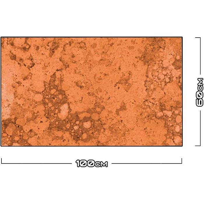 Дизайнерський кухонний фартух з алюмінієвого композиту, кухонний фартух, товщина 3 мм, 60x100 см, (натуральний камінь кольору іржі)