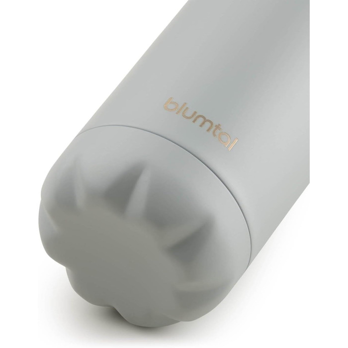 Пляшка для води Blumtal з нержавіючої сталі - Герметична ізольована пляшка - Пляшка для води без бісфенолу А для гарячих та холодних напоїв - Двостінна ізольована пляшка - Ізоляційна пляшка, стійка до іржі, дерево/срібло (03 - Ultimate Grey - Сірий, 500 м