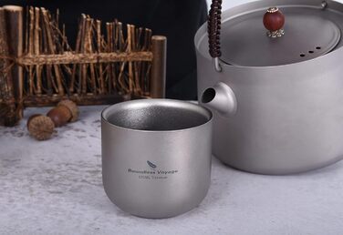 Мл Двошарова титанова чашка Чашка для чаю Кавова чашка Легка відкрита кружка для кемпінгу Посуд для напоїв Посуд 3 шт. (1 шт. /чашка), 125