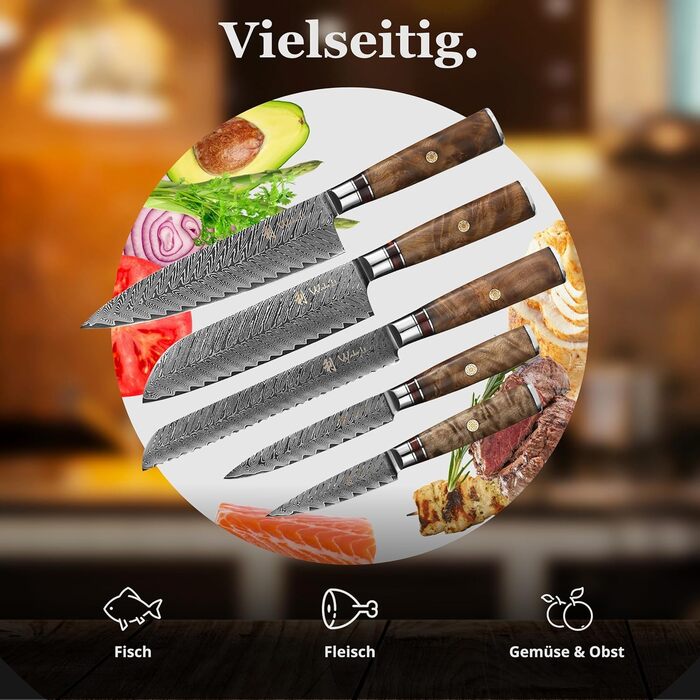 Набір кухонних ножів 6 шт Wakoli