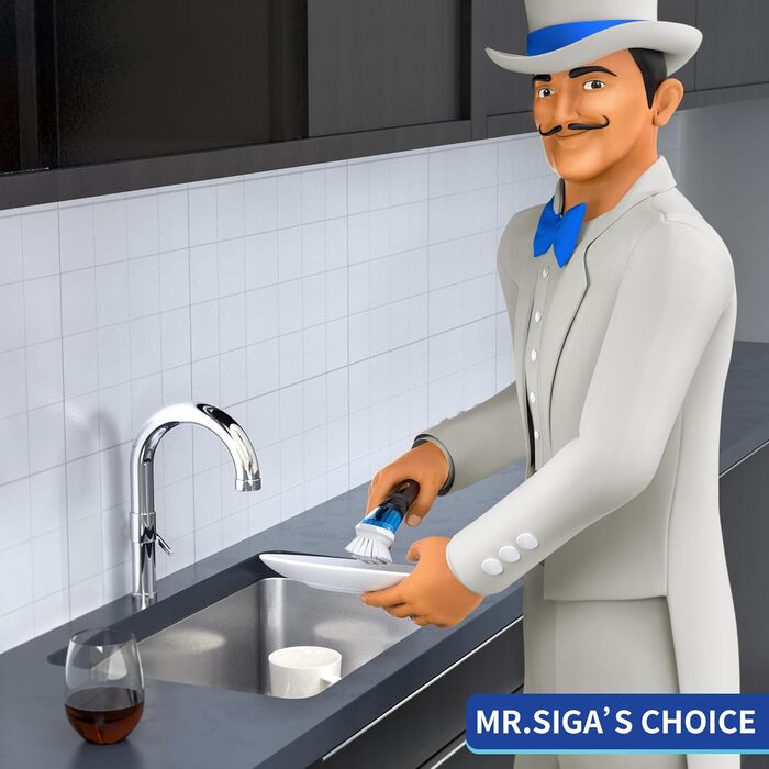 Щітка для миття посуду з дозатором для миючого засобу MR.SIGA