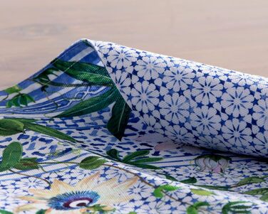 Бавовняні килимки для серветок, набір з 4 шт. , декоративні килимки для серветок, пасхальні килимки, що миються, для свят, вечерь, весни, літа (33 см x 48 см) (038 - Пасифлора), 39Hermine 100