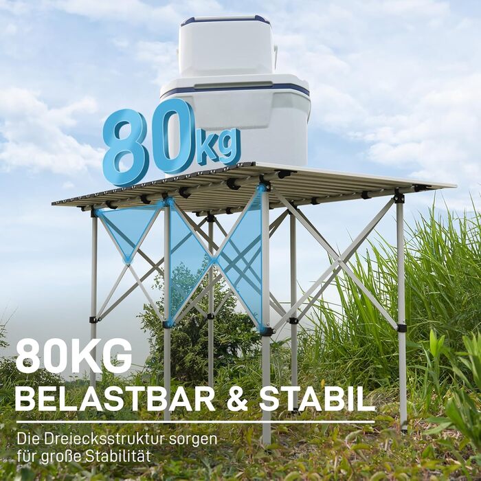 Складной кемпинговый стол белый EVER ADVANCED