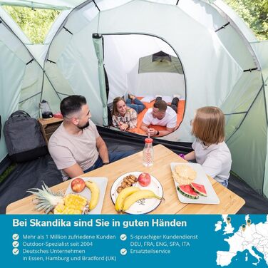 Бамбуковый кемпинговый стол с сетчатой ​​полкой 100 x 65 см Skandika