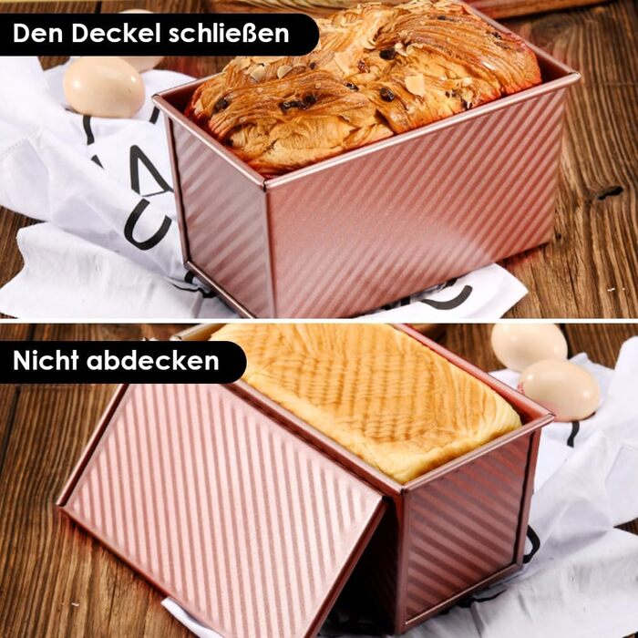 Форма для випікання хліба з кришкою, 21 x 11 x 11,5 см рожевий Aohcae