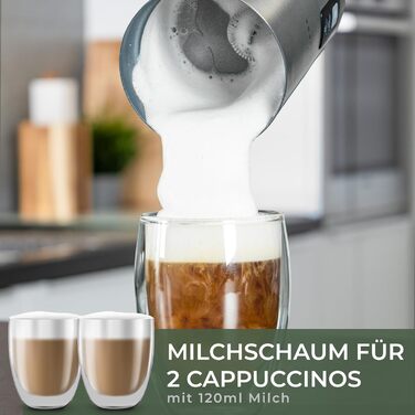 Вспениватель молока электрический на 2 чашки капучино WALDWERK