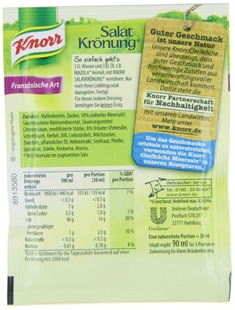Заправка для салату Knorr у французькому стилі (5 шт. по 5 шт.)