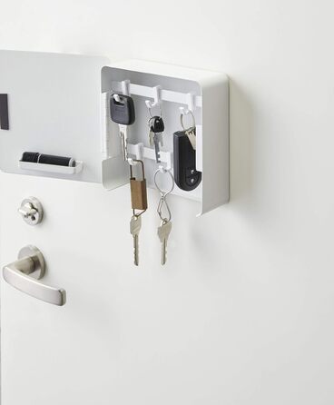 Магнітний ключник Yamazaki 4799 TOWER, білий, сталевий, мінімалістичний дизайн One size White