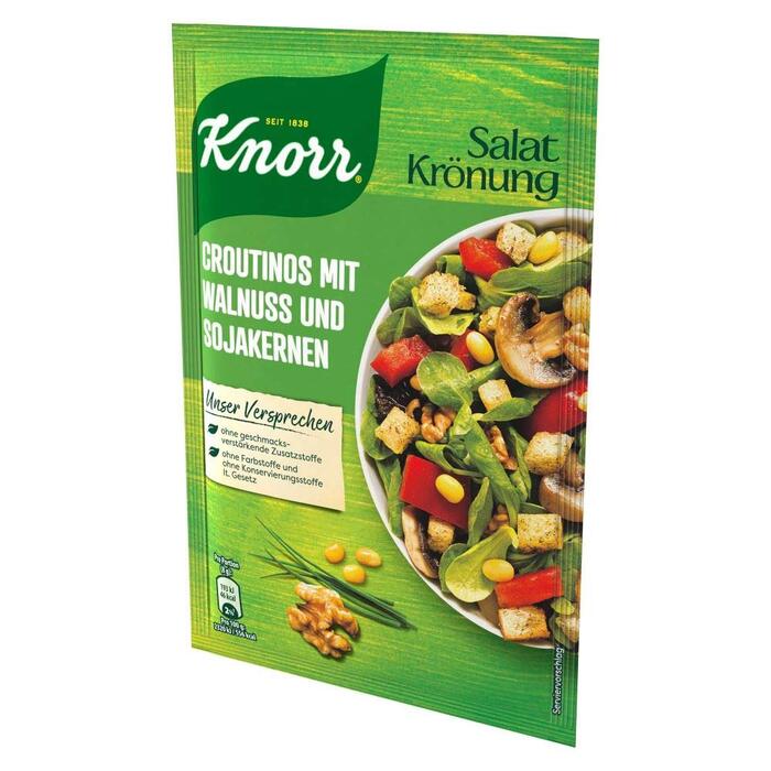 Салатні крутони Knorr з цибулею для смачного салату без додавання підсилювачів смаку 20 шт. 25 г (25 г (2 шт.))