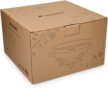 Большой дуршлаг для пасты из нержавеющей стали 24 см Navaris