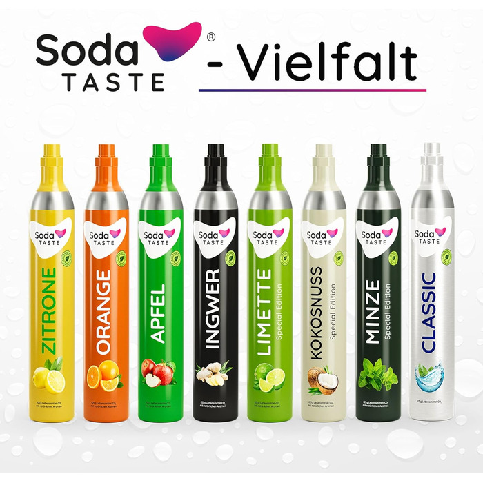 Набор для газирования воды, 4 предмета, классик + яблоко, светло-зеленый Mysoda Woody SodaTASTE