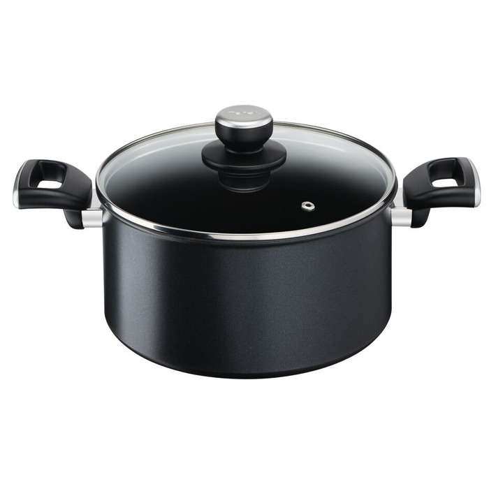 Tefal Pan Unlimited, стеклянная крышка, 5,3 л, черный, алюминий