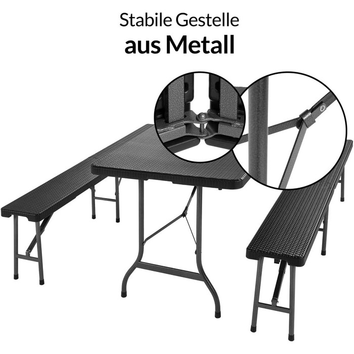 Стіл для кемпінгу 183 х 76 х 74 см Casaria