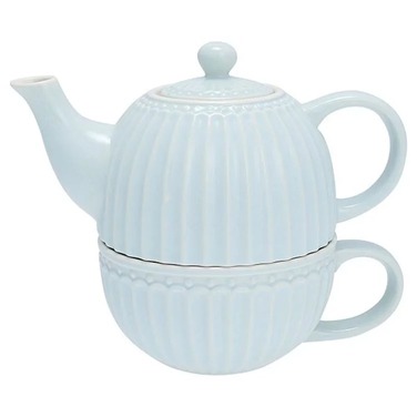 Чайник для заварювання з чашкою 15 см, світло-блакитний Alice GreenGate