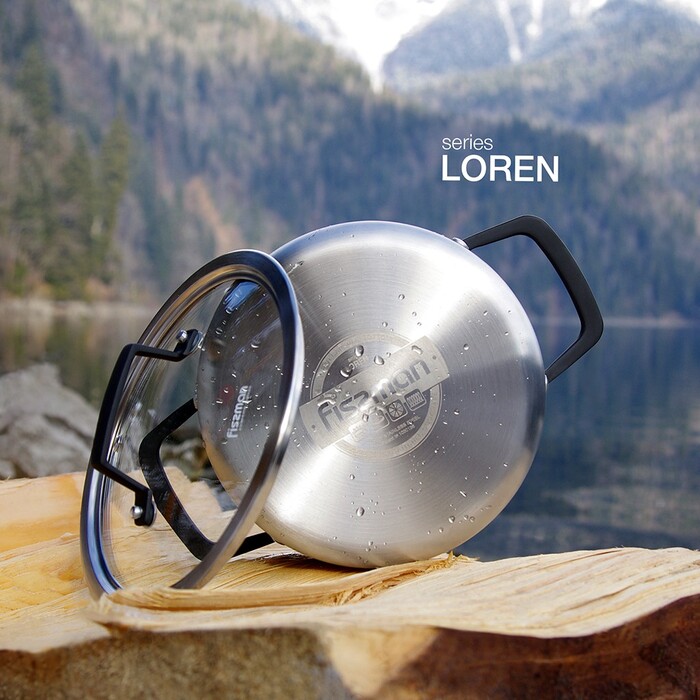 Кастрюля Fissman LOREN 18x8,5 см/2 л со стеклянной крышкой (5471)