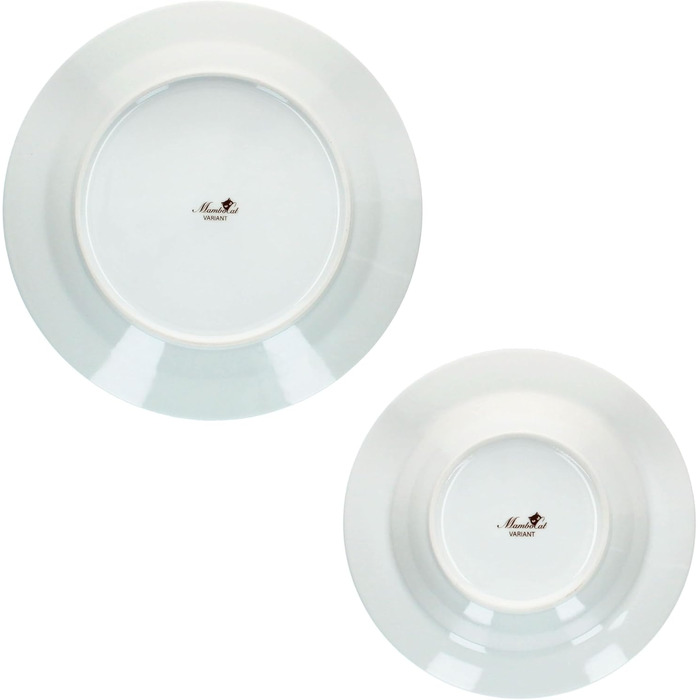 Набір столового посуду MamboCat Variant Floral з 12 предметів Барвистий порцеляновий посуд для 6 осіб 6 барвистих супових тарілок та 6 обідніх тарілок Обідні та глибокі тарілки для сніданку, обіду та вечері