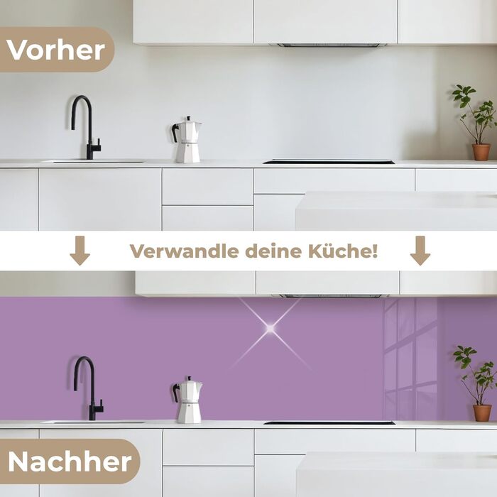 Кухонний фартух 60x250 см, самоклеючий фартух, кухонний фартух, кухонний фасад, самоклеючі кухонні фартухи - Осінь (Фіолетовий - колір, 60 x 250 см)