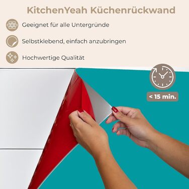 Кухонний фартух 60x250 см, самоклеючий фартух, кухонний фартух, кухонний фасад, самоклеючі кухонні фартухи - Осінь (Синій - Однотонний, 60 x 350 см)