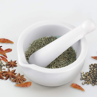 Ступка з товкачем 12 х 6,5 см, білі Fackelmann