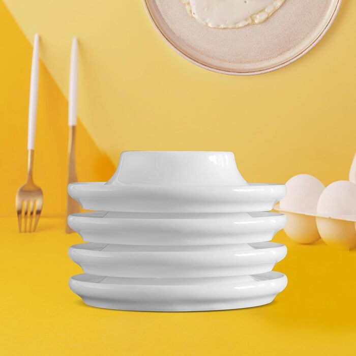 Керамічні підставки для яєць Cinf у горошок, подарунковий набір із 4 порцелянових підставок для сніданку та приготування їжі, міцні, легко миються, багаторазові (підставки для яєць, упаковка з 4 шт. )