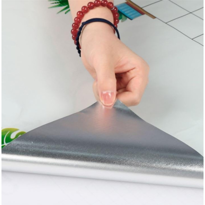 Кухонный самоклеящийся фартук с алюминиевым покрытием 500 х 60 см Visario