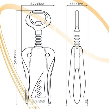 Професійний штопор-метелик срібний Deiss