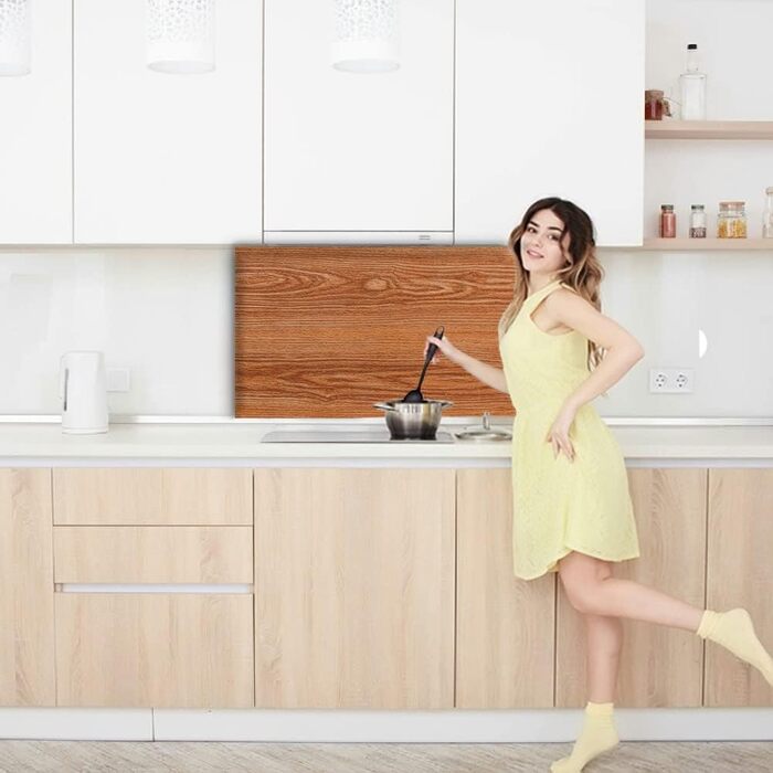 Дизайнерський кухонний фартух з алюмінієвого композиту 100 х 60 см wohnundbad.de