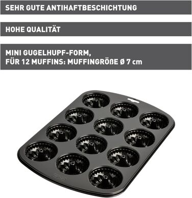 Форма для выпечки на 12 кексов Gugelhupf 38 x 27 см Inspiration Kaiser