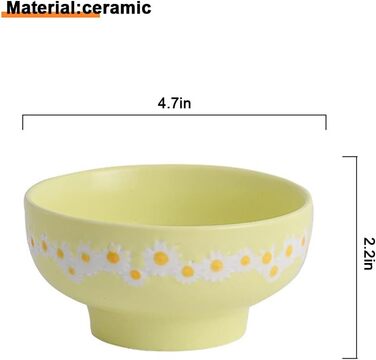 Керамічна миска для подачі з ромашками WAYUTO