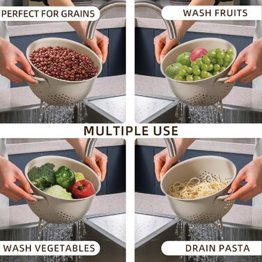 Металеве сито для пасти з подвійними ручками beifeier