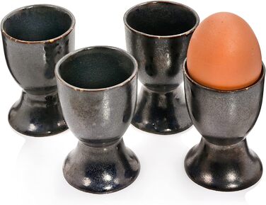 СПІВАЧКА Обідній сервіз Tombey Stoneware, набір посуду з 23 предметів на 4 персони, ручна робота, сучасний дизайн (чашка для яєць 4 шт.)