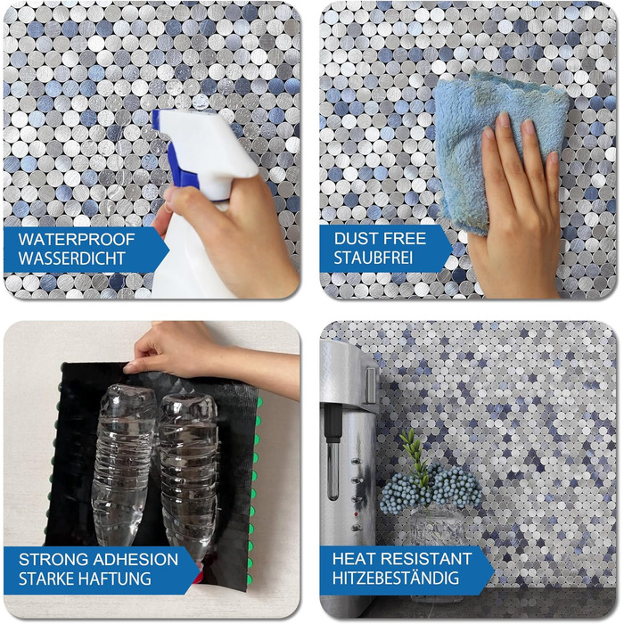 Самоклеящаяся плитка для кухни 10 шт M MOFIT