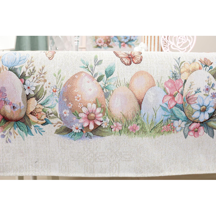 Скатертина 140 х 240 см "Пасхальні яйця" textile idea