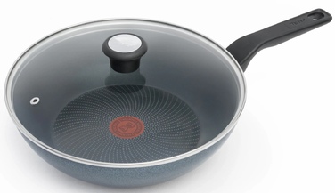 Tefal Сковорода ВОК з кришкою Generous Cook, 28см, алюміній, бакеліт, скло, чорний