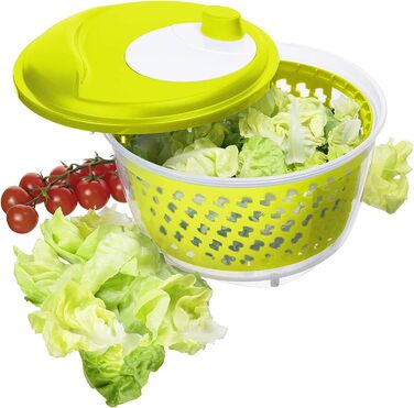 Свіжий салат, пластик (PP) без бісфенолу А, /прозорий, 4,5 л (25,0 x 25,0 x 16,5 см) (зелений), 1722406161