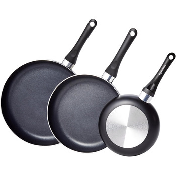 Набір посуду з антипригарним покриттям Kitchen-Profi Basics, чорний (3 шт.)