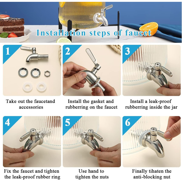 Стеклянный диспенсер для напитков 4 л Berglander