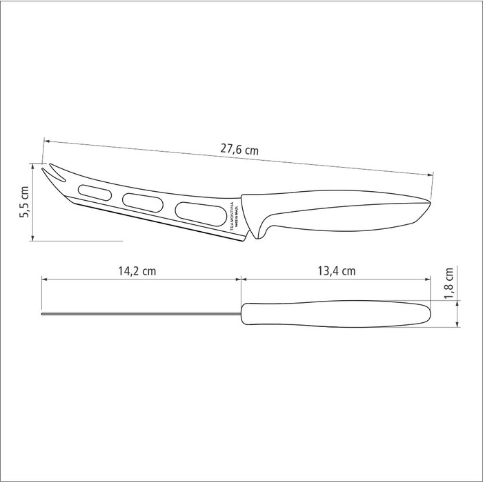 Ніж для сиру Tramontina Plenus light grey, 152 мм (6740792)